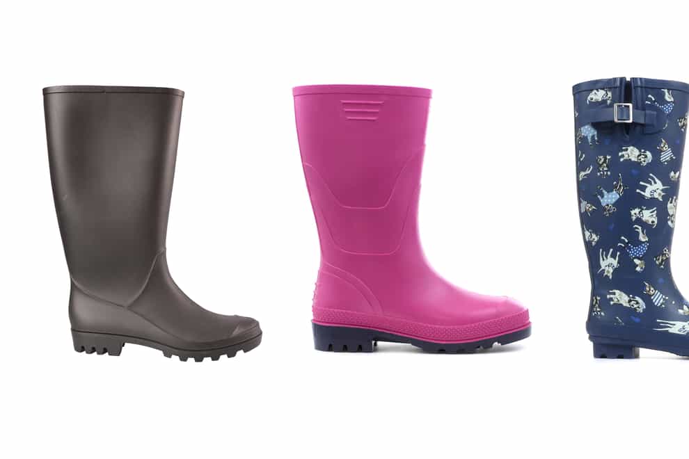 Mountain Warehouse Splash Womens Wellies; Shoezone Classic Pink Welly; Pavers Women's Wellies with Dog Print