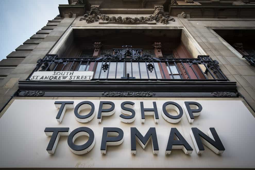 A Topshop/Topman store sign.