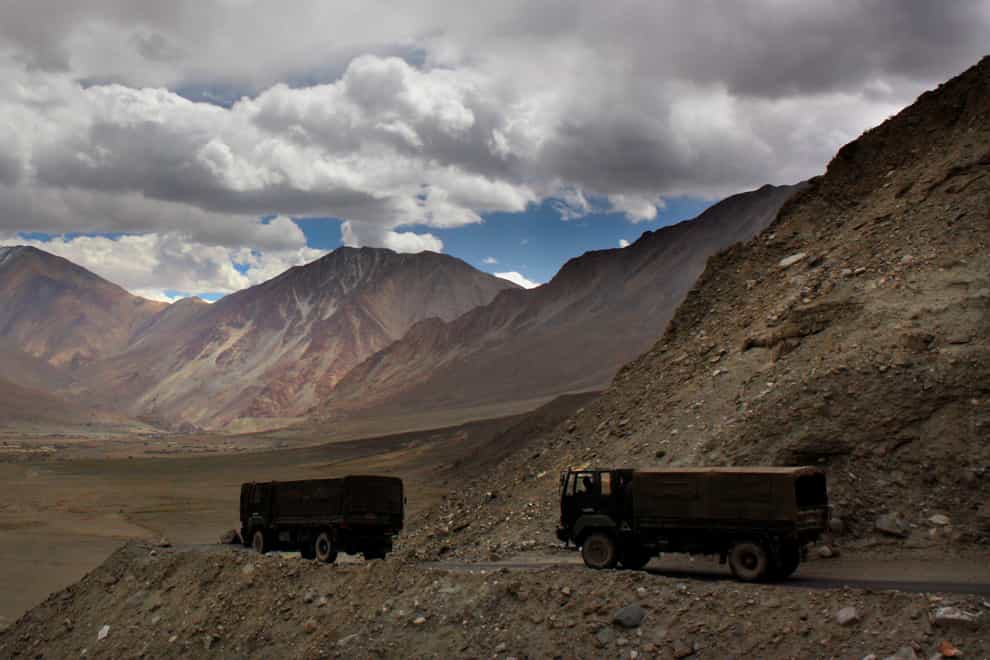 The India-China border in India's Ladakh area
