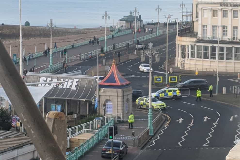 Police at Brighton Pier