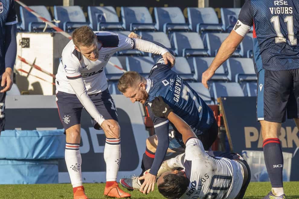 Michael Gardyne is in the clear over his clash with Alfredo Morelos