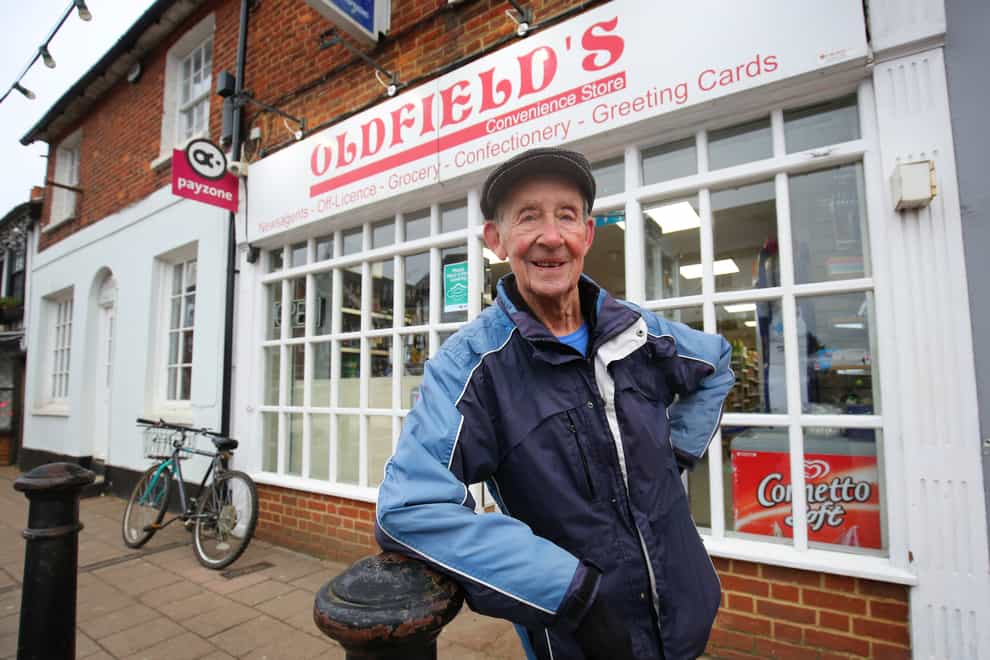 George Bailey, of Headcorn near Maidstone in Kent, one of the oldest paperboys in the country