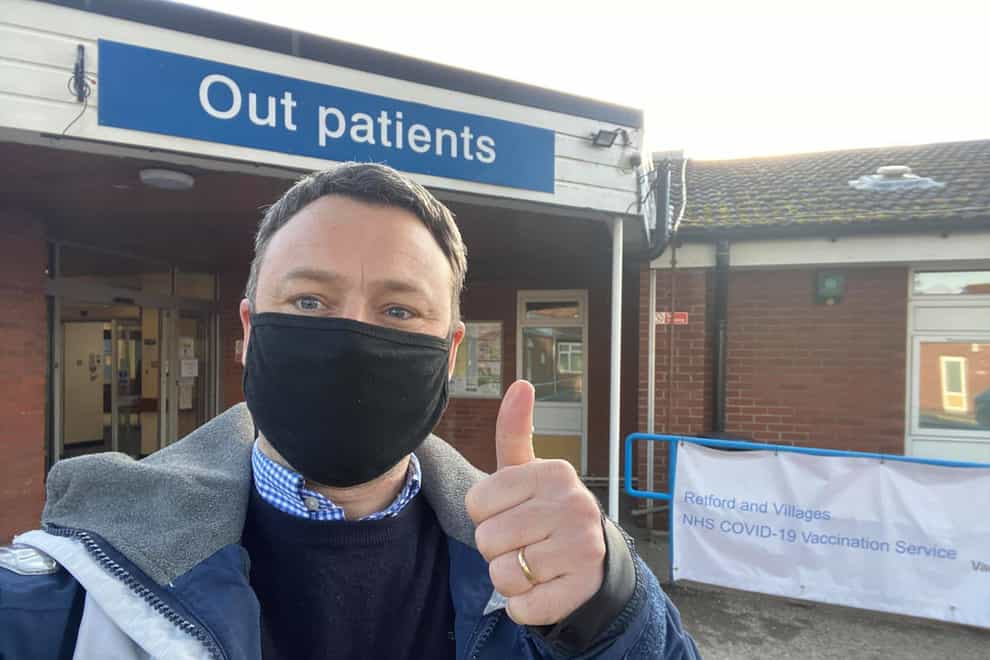 Brendan Clarke-Smith outside Retford Hospital
