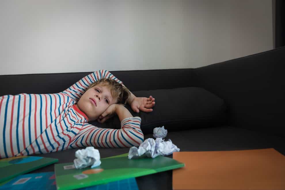 Child tired and bored of learning (iStock/PA)