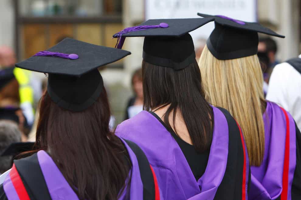 Students at a graduation