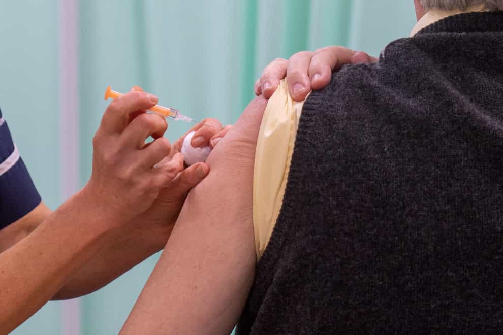 A patient is given a vaccination