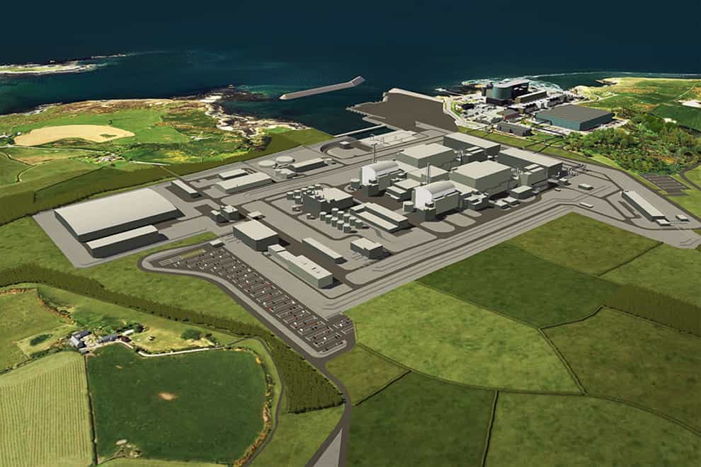 Undated Horizon handout image of an artist's impression of a planned nuclear power station at Wylfa on Anglesey in north Wales (Horizon/PA)