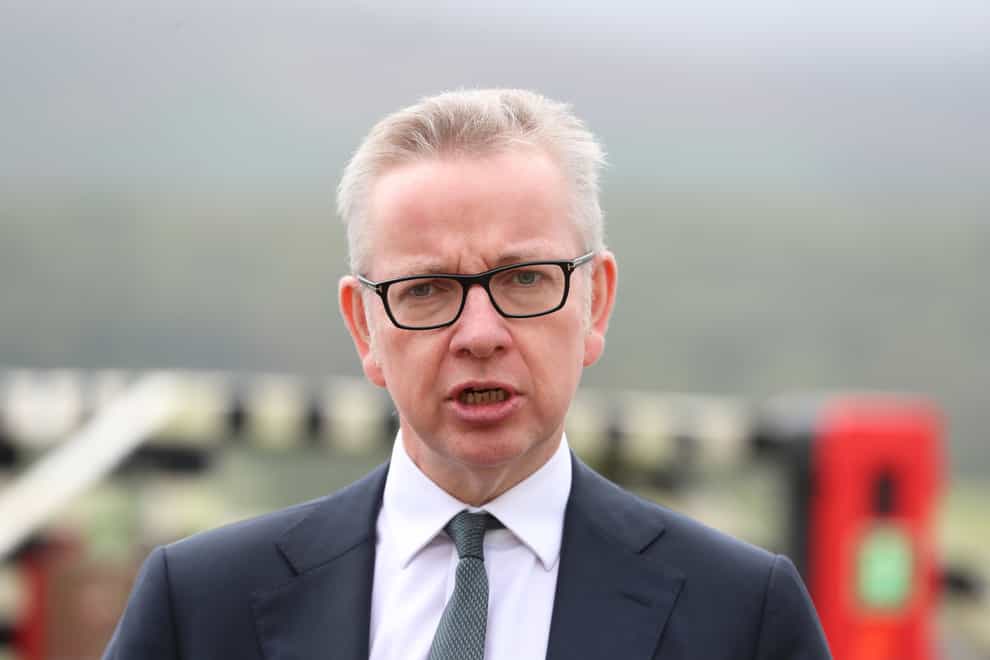 Chancellor of the Duchy of Lancaster Michael Gove during a visit to the town of Warrenpoint on the Irish border (Archive/Liam McBurney/PA)