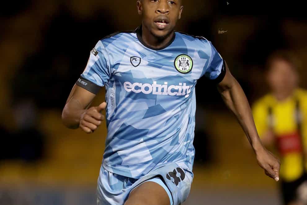 Ebou Adams was sent off for Forest Green in the goalless draw