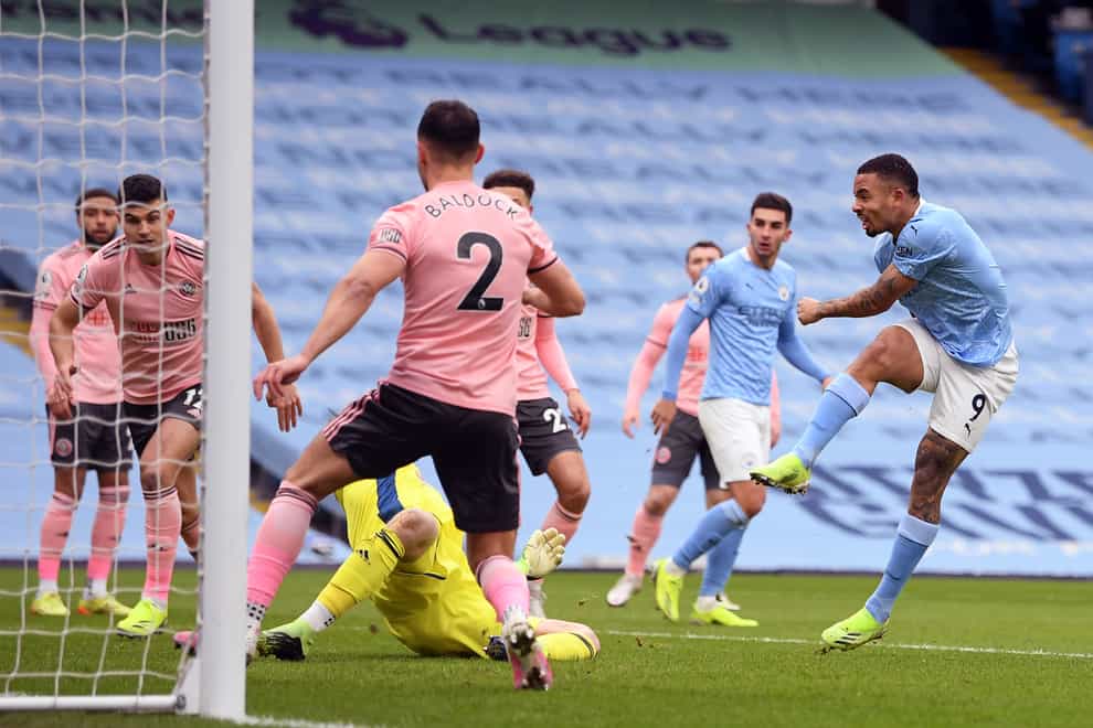 Gabriel Jesus was on target in Manchester City's win against Sheffield United