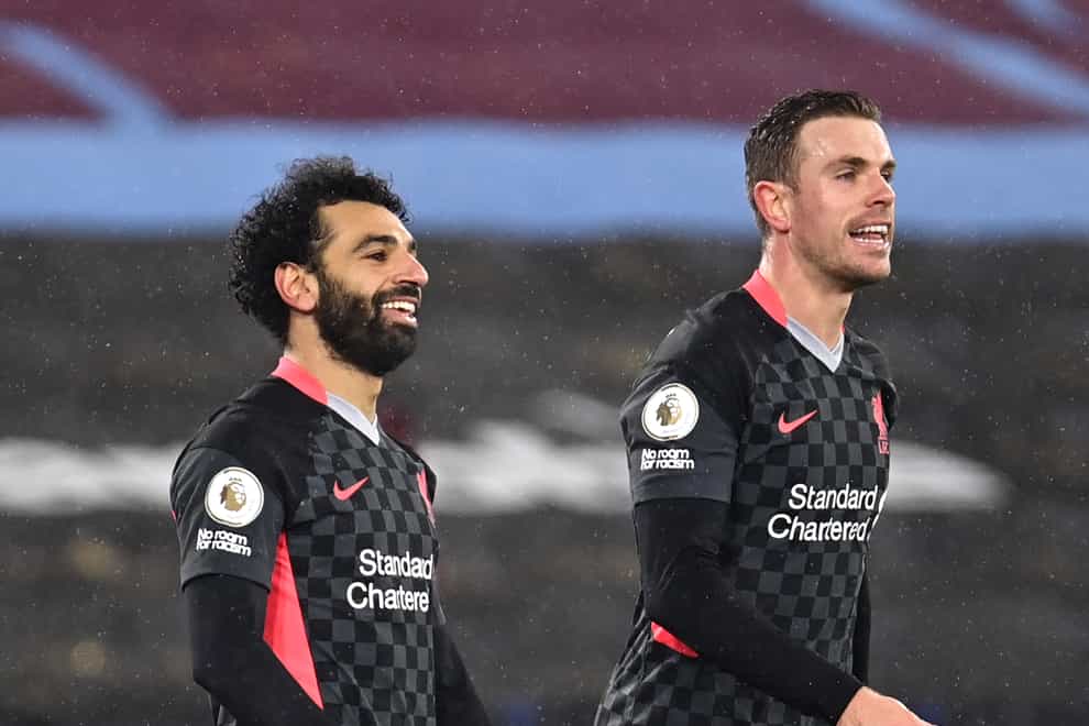 Mohamed Salah, left, scored twice in Liverpool's win