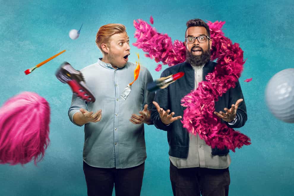 Undated Handout Photo from Rob & Romesh Vs. Pictured: (L-R) Rob Beckett, Romesh Ranganathan. See PA Feature SHOWBIZ TV Quickfire Ranganathan Beckett. Picture credit should read: PA Photo/©Sky UK Limited. WARNING: This picture must only be used to accompany PA Feature SHOWBIZ TV Quickfire Ranganathan Beckett.