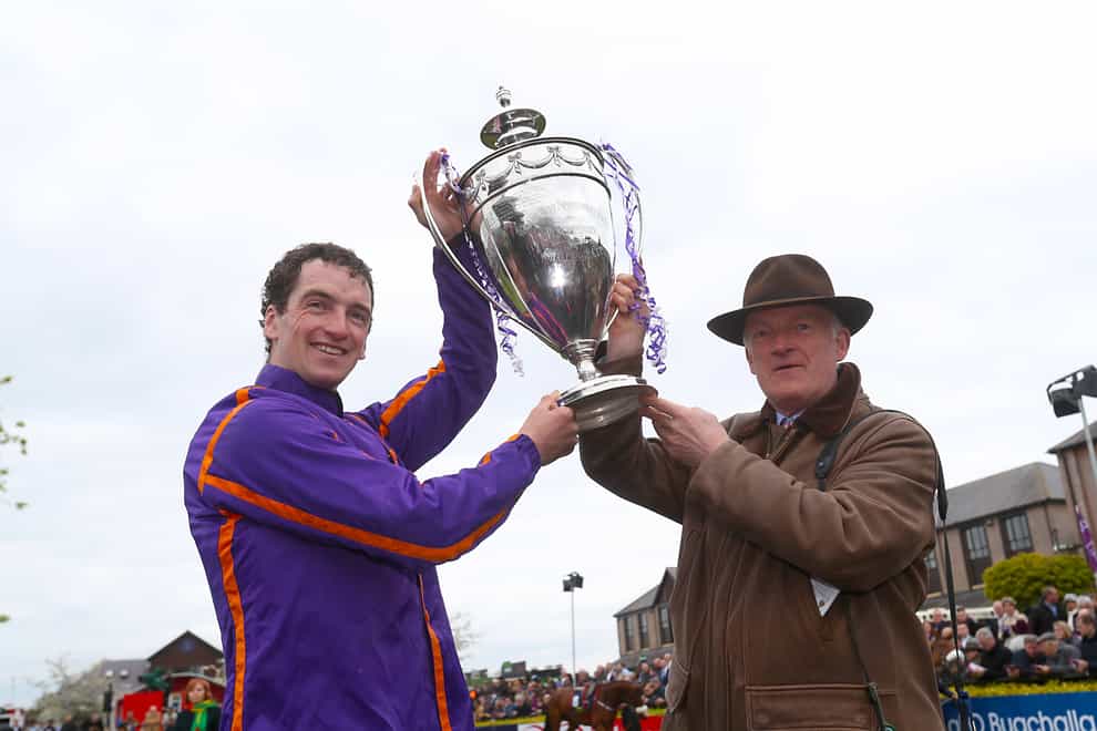 Willie Mullins (right) and son Patrick Mullins