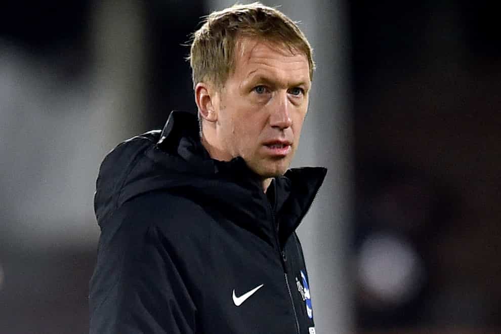 Graham Potter, pictured, says Brighton must be patient with Moises Caicedo