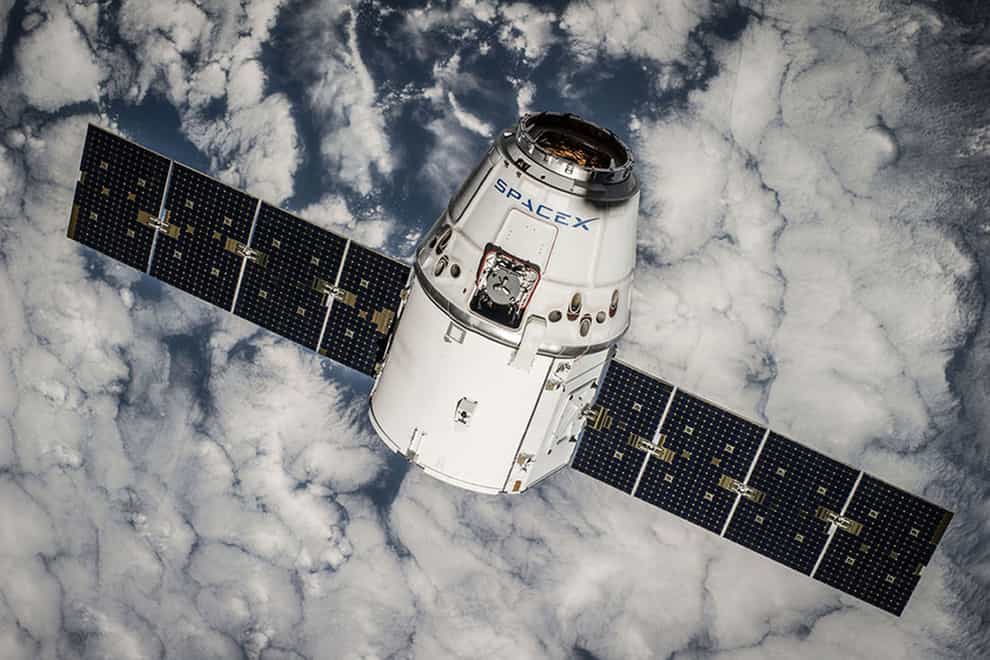 A SpaceX Dragon spacecraft in orbit