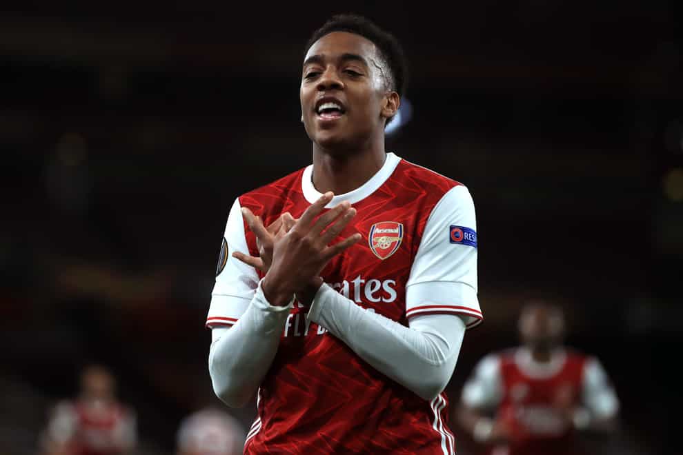 Joe Willock in action for Arsenal