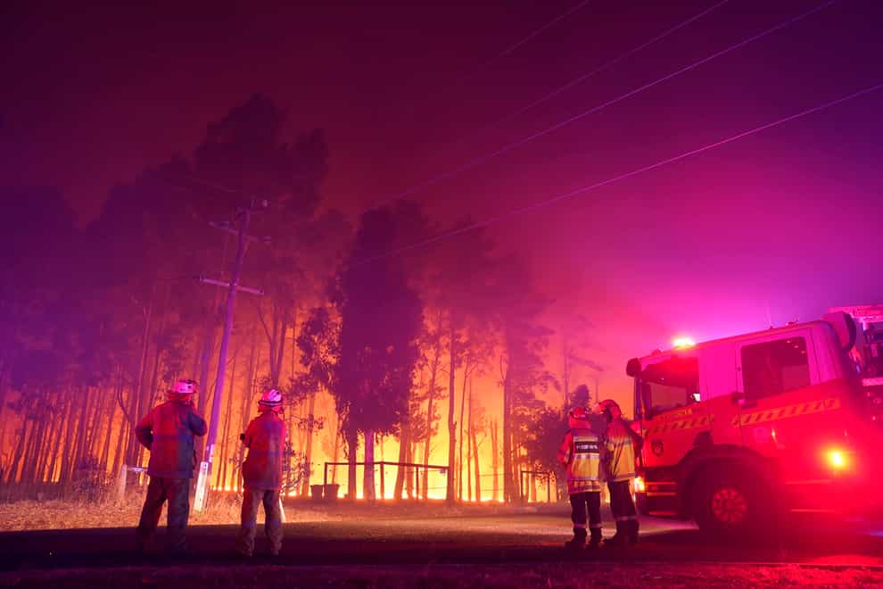 Firefighters attend a blaze near Perth