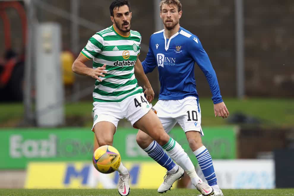 David Wotherspoon (right) in action for St Johnstone