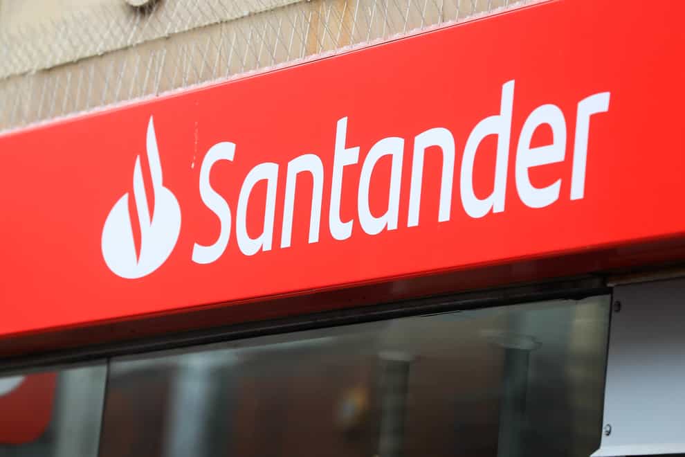 A Santander bank sign