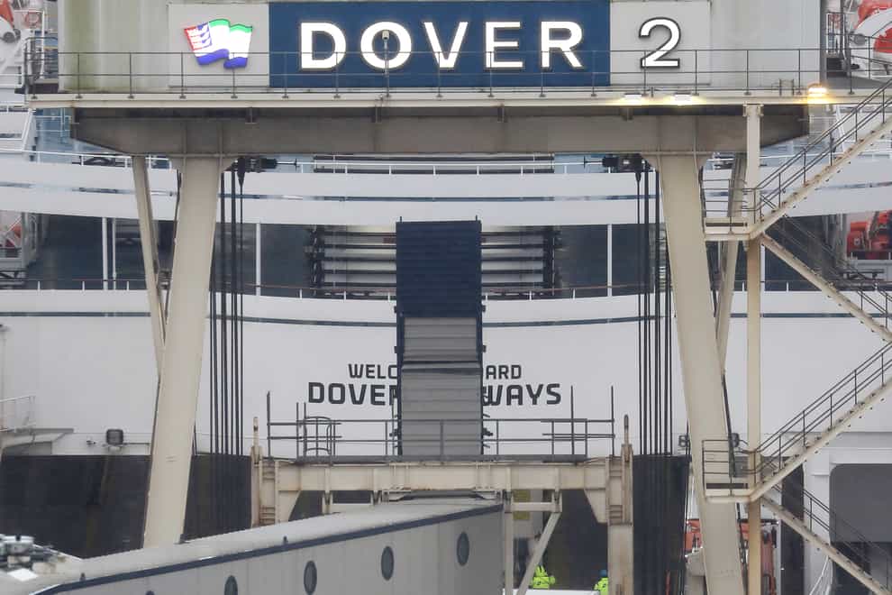 A ferry at Dover Port