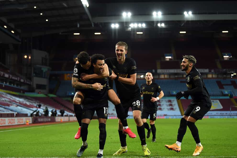 Jesse Lingard and West Ham celebrate a goal