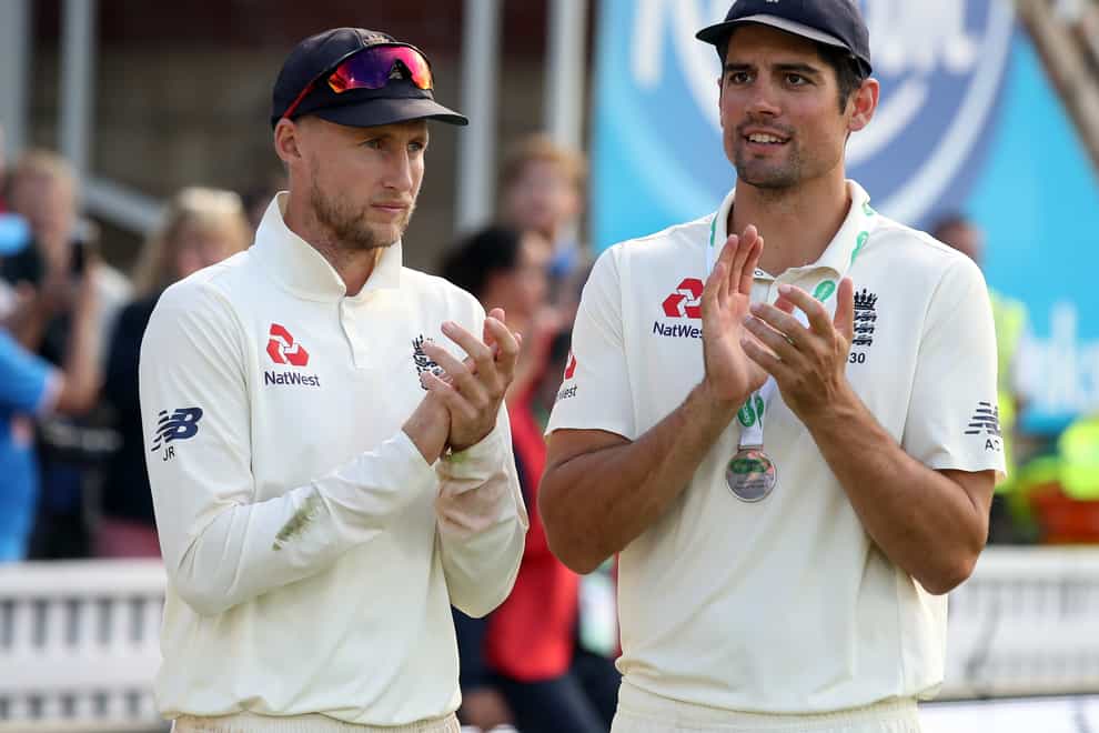 Joe Root is set to join Alastair Cook (right) in England's 100 club