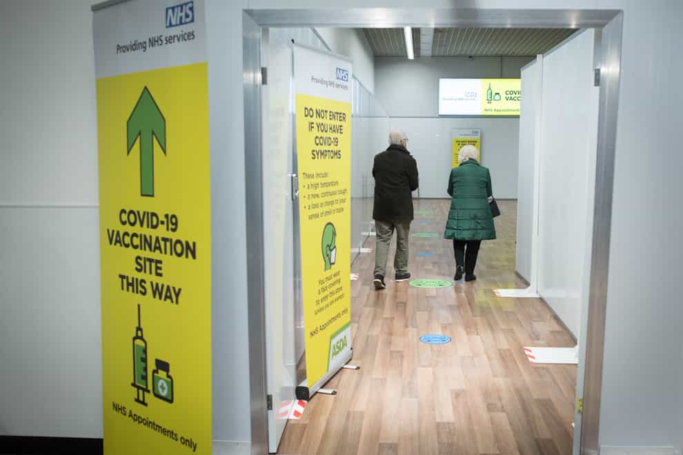 A community pharmacy vaccination centre at Asda Watford Supercentre in Hertfordshire