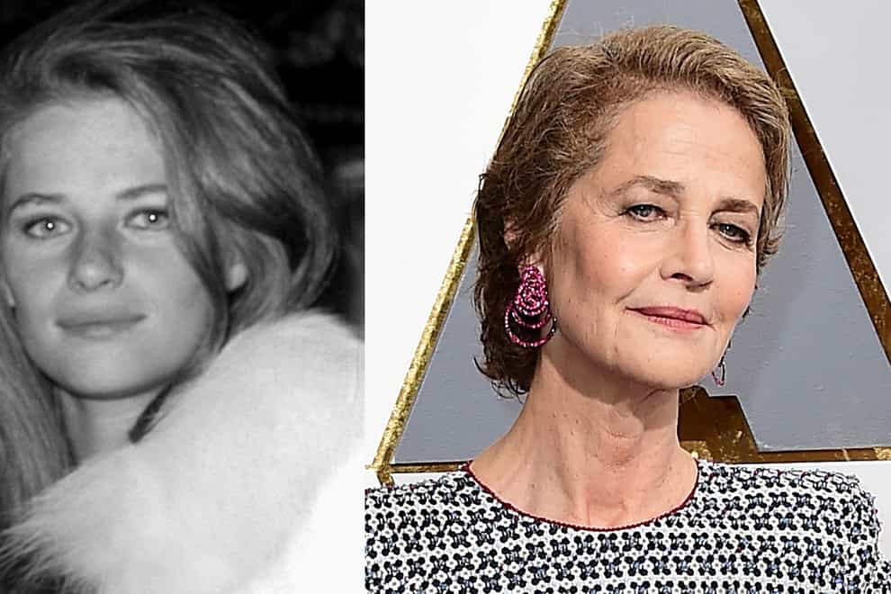 Charlotte Rampling in 1967 and 2016