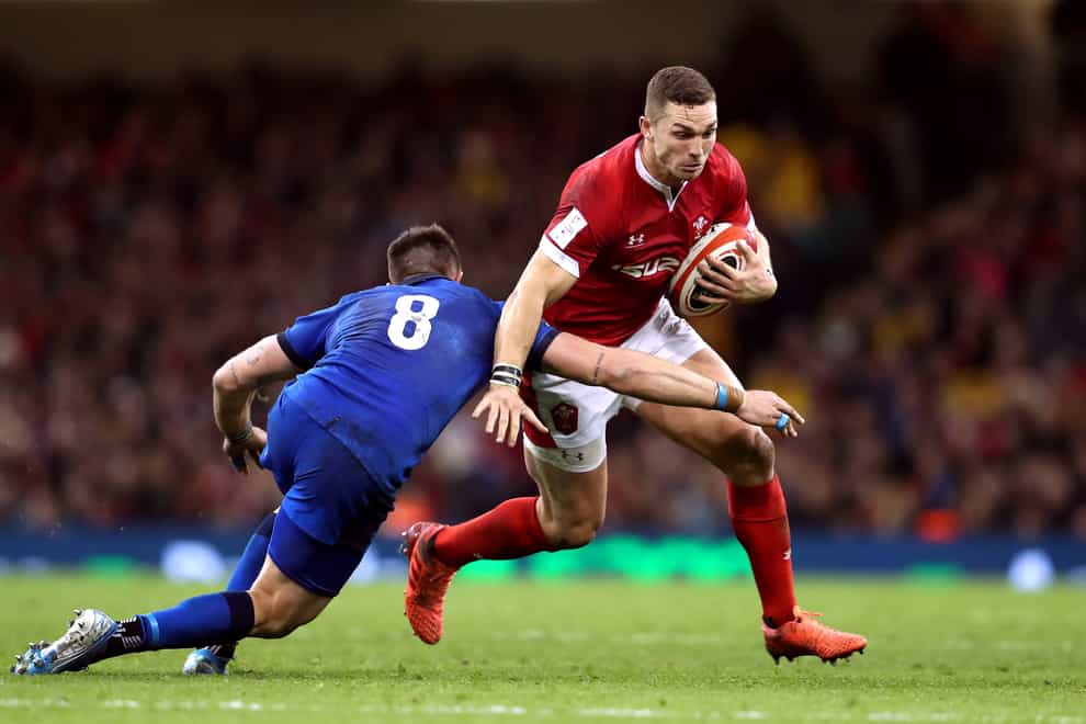 George North (right) will start at centre for Wales against Ireland