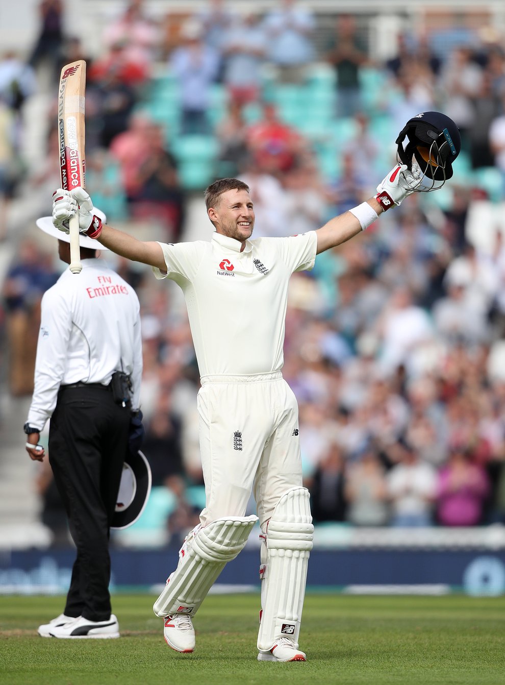 Joe Root celebrated his 100th Test appearance with an unbeaten century (Adam Davy/PA)