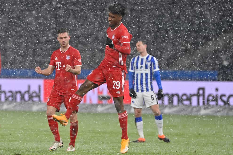 Bayern Munich moved 10 points clear in the Bundesliga following Kingsley Coman's deflected winner