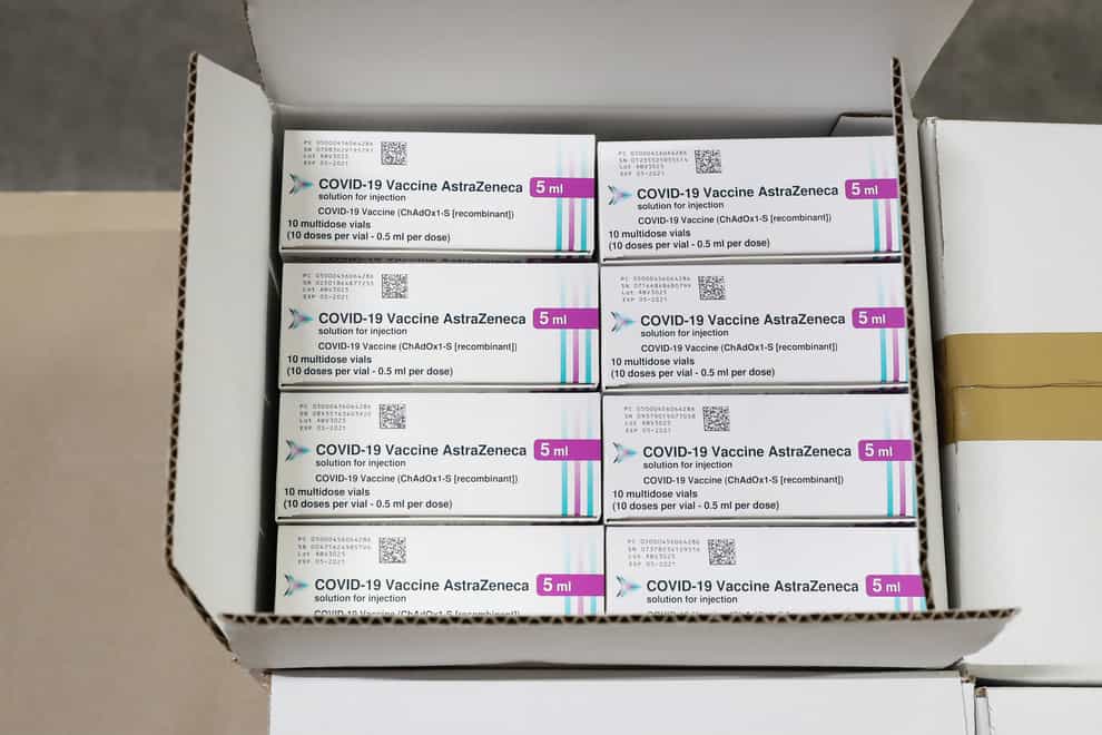 Boxes of the Oxford/AstraZeneca Covid-19 vaccine