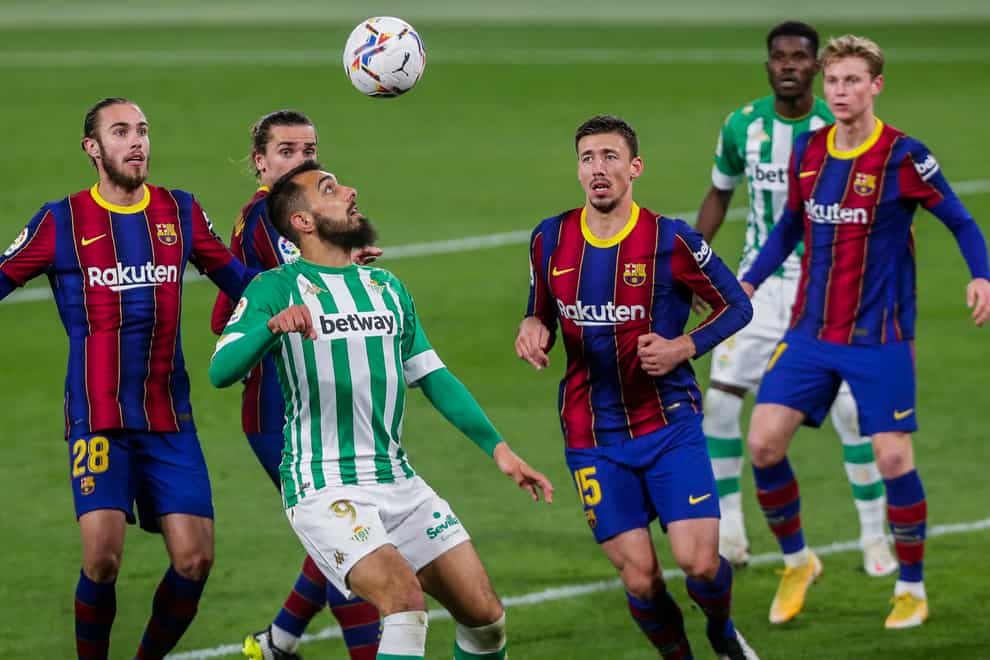 Barcelona in action at Real Betis