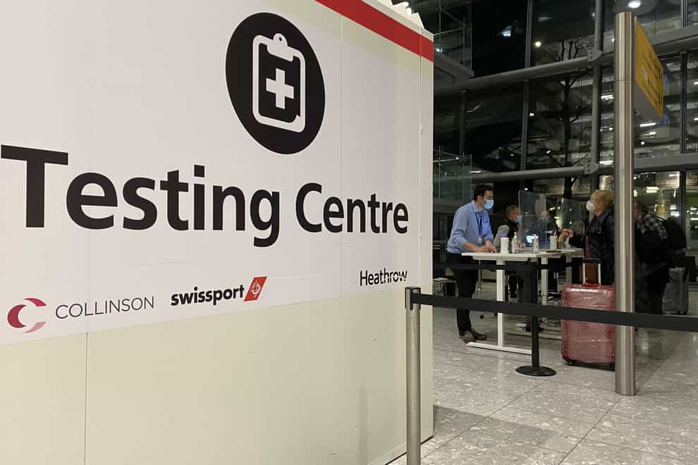 The testing centre at Heathrow Airport