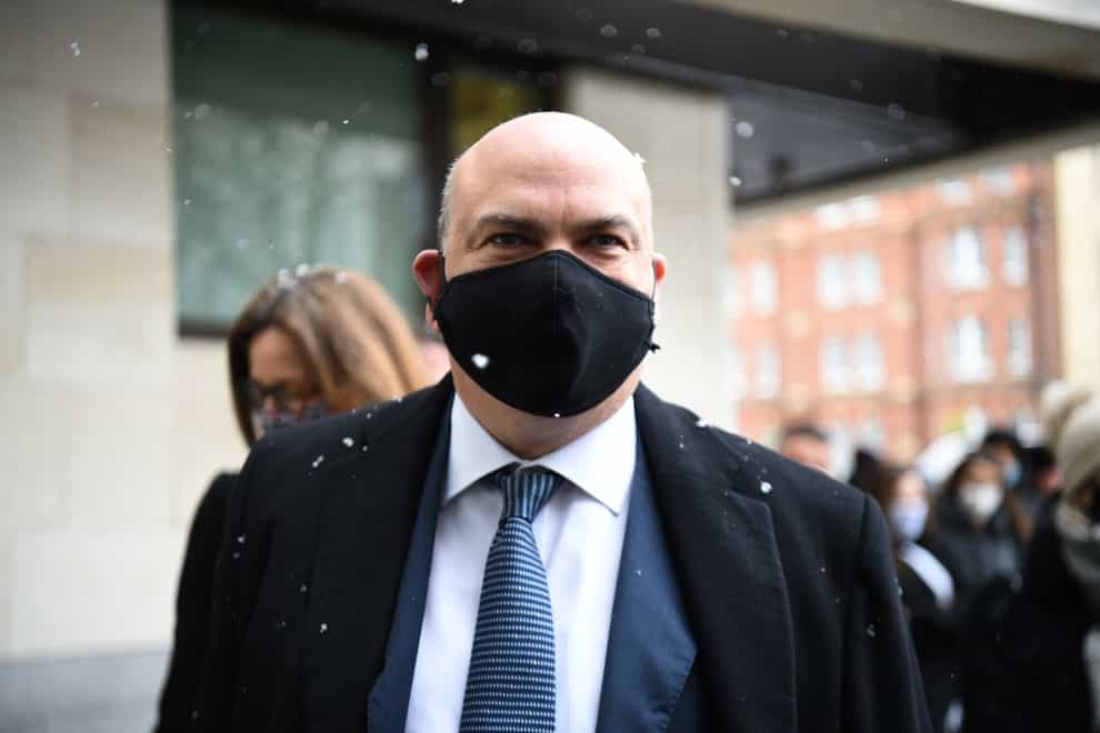 British tech tycoon Michael Lynch arriving at Westminster Magistrates’ Court, London