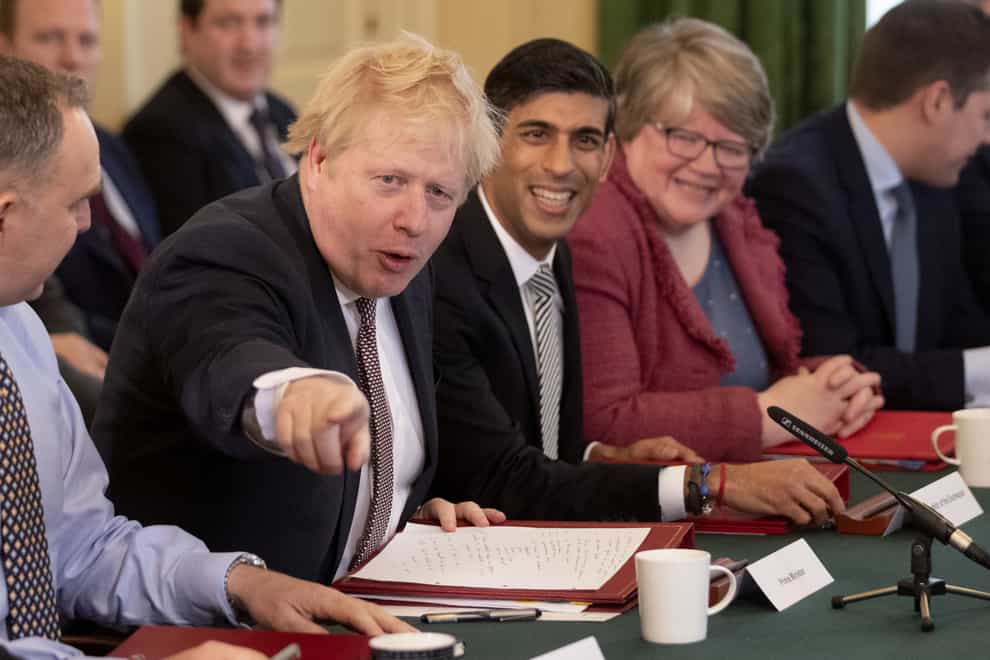 Prime Minister Boris Johnson chairing a Cabinet meeting last year