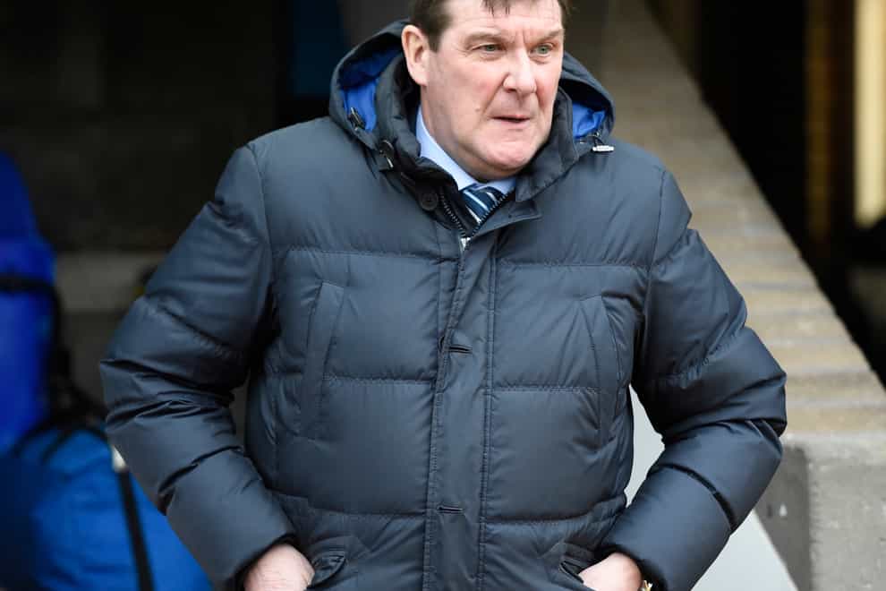 Tommy Wright on the touchline
