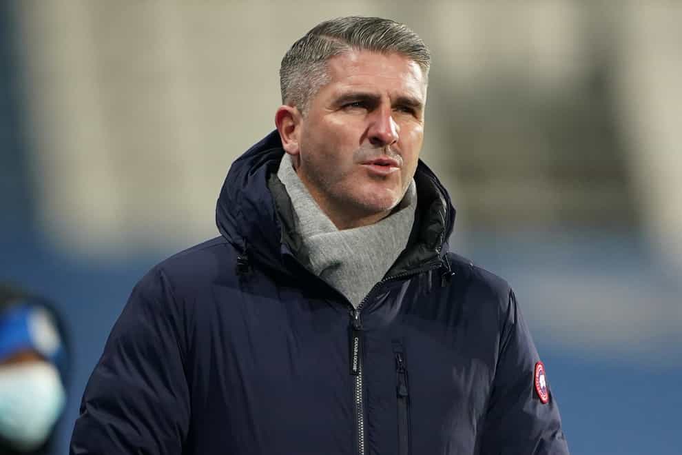 Ryan Lowe on the touchline
