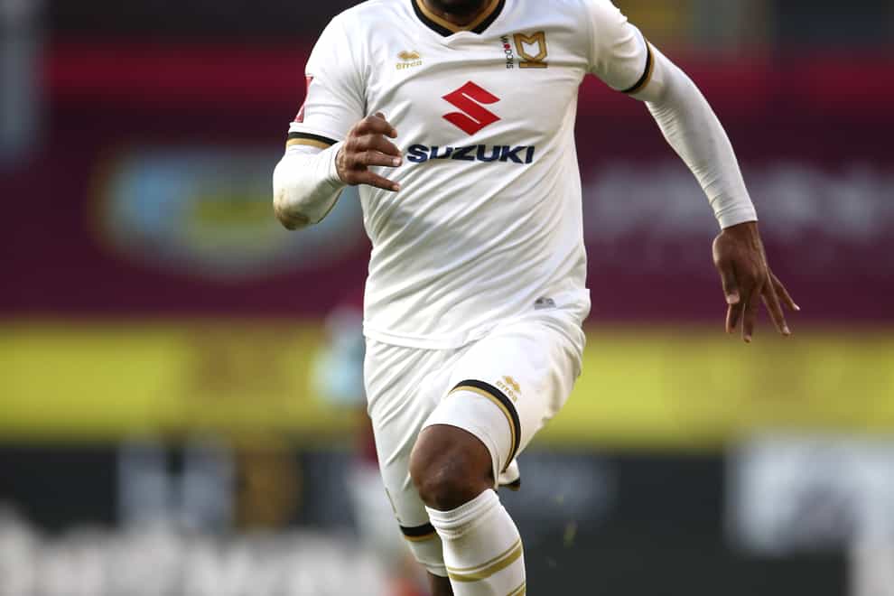 Cameron Jerome in action for MK Dons