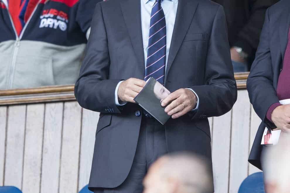 Former Rangers chairman Dave King in the stands