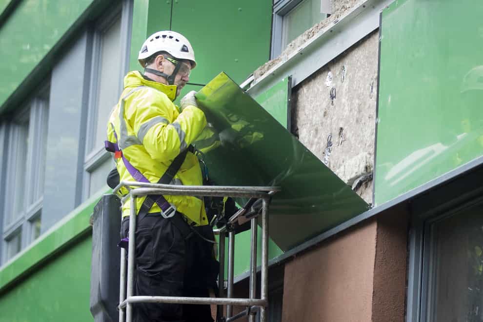Cladding being removed from Hanover tower block in Sheffield