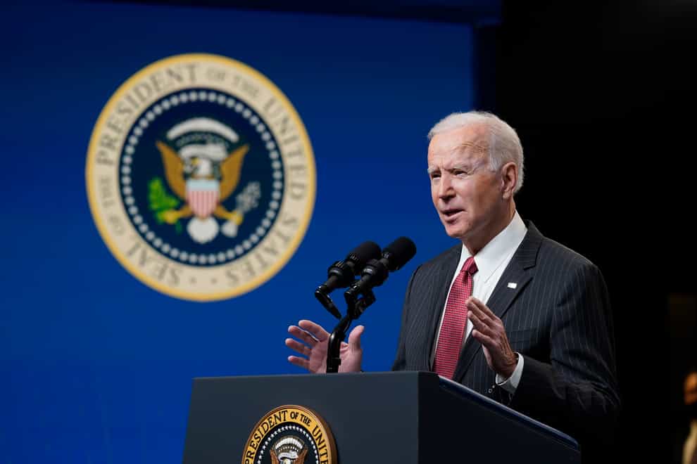 President Joe Biden speaks about his administration’s response to the coup in Myanmar (Patrick Semansky/AP)