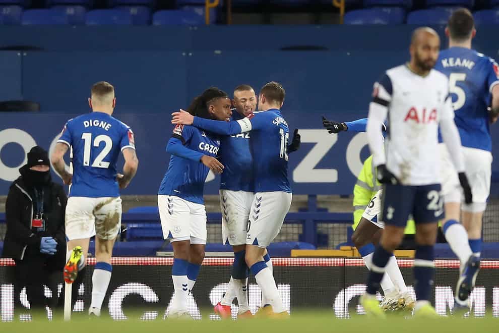 Everton celebrate a goal