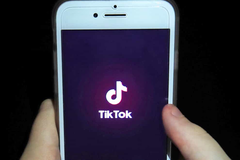 The TikTok app on a smart phone