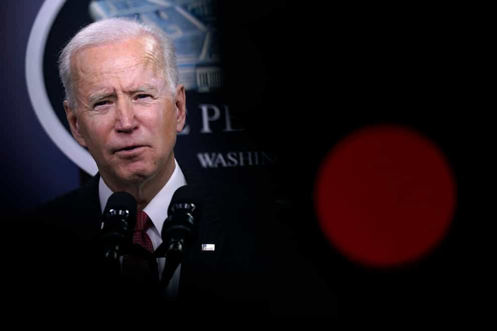 Joe Biden speaking at the Pentagon