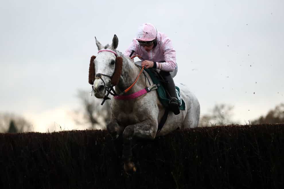 Volcano, ridden by Ben Jones, goes on to win the Wigley Support Fund Handicap Chase at Warwick Racecourse