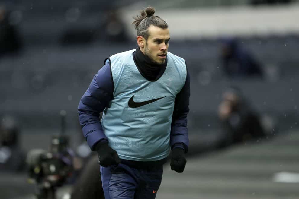 Gareth Bale warms up against West Brom