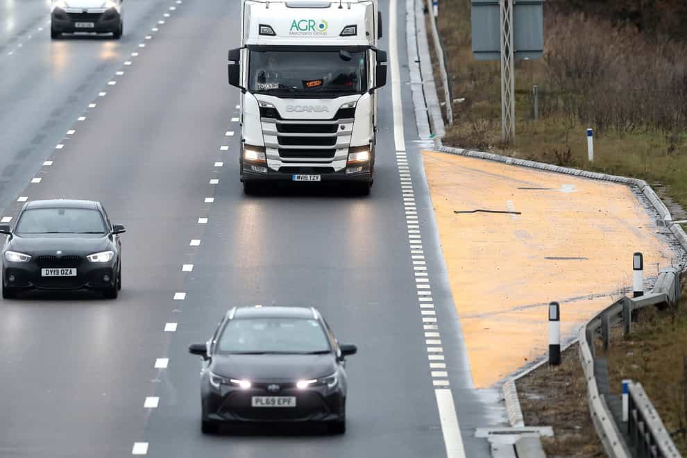 A coroner investigating the death of a woman on a smart motorway has referred Highways England to the Crown Prosecution Service to consider if manslaughter charges are appropriate (Martin Rickett/PA)