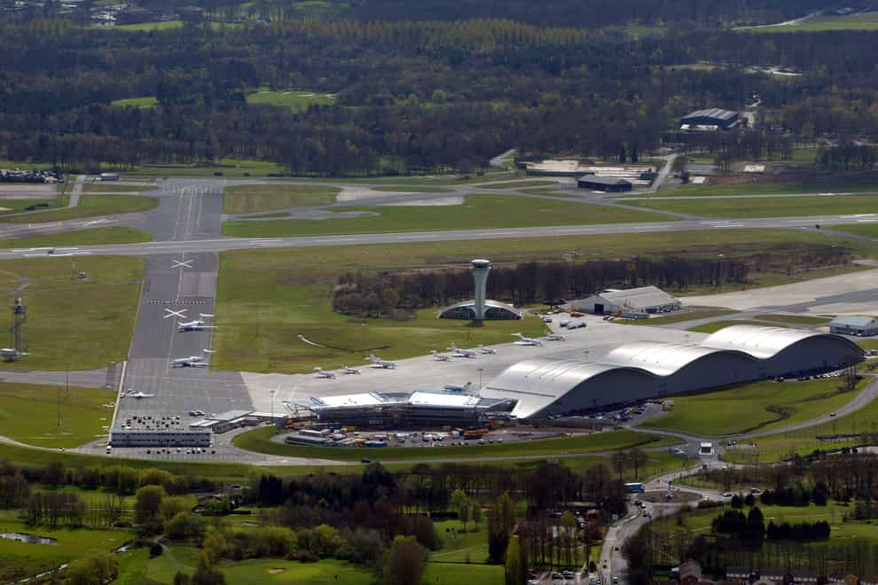 Farnborough Airfield is one of the entry points (Andrew Parsons/PA)
