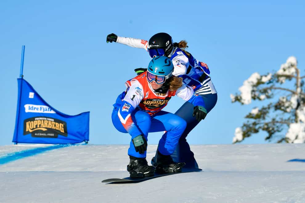 Charlotte Bankes wins the women’s big final at the snowboard-cross World Championships